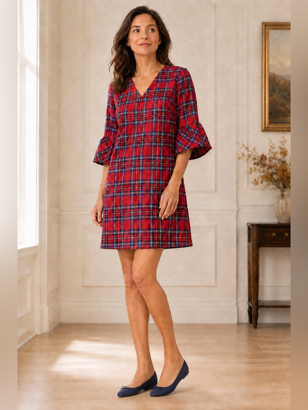 Draper James Red Plaid Dress